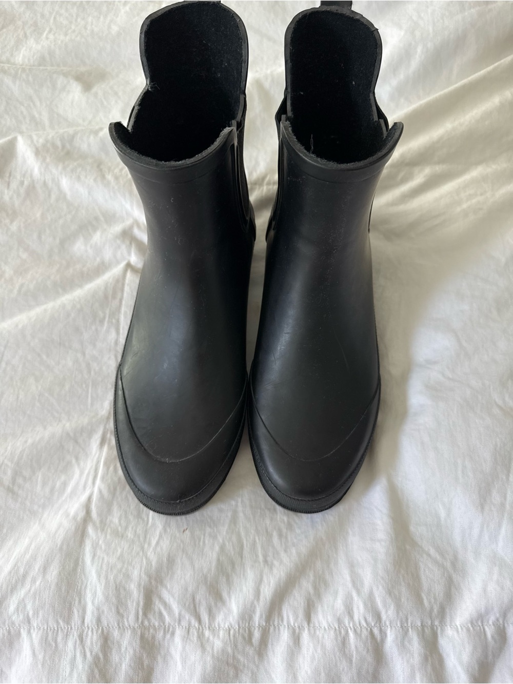 J. Crew Black Chelsea-Style Rain Booties